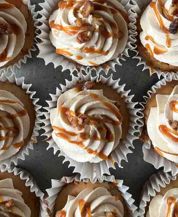 Vegan Maple Pecan Cupcake