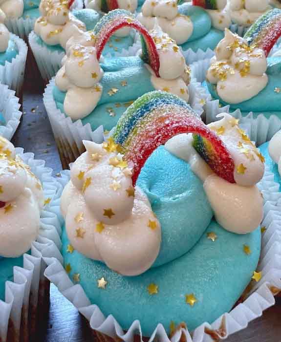 Vegan Rainbow Cupcakes