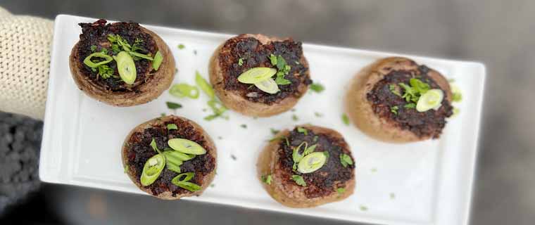 Rosemary & Walnut Stuffed Mushrooms