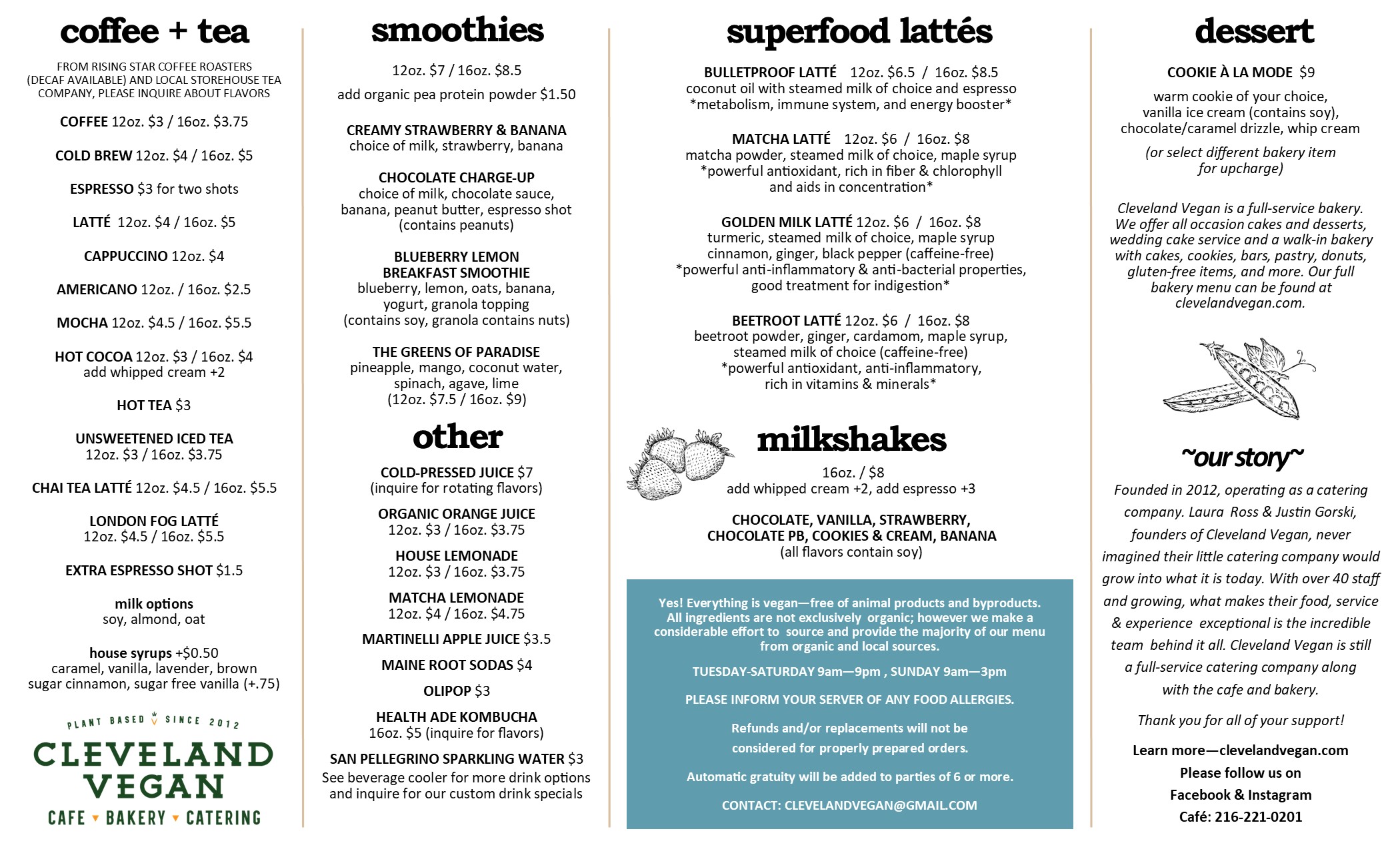 Cafe Menu Page 2